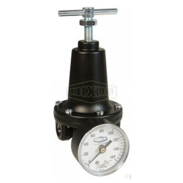 Dixon Watts by Relieving Standard Regulator with GC230 Gauge, 3/8 in NPT, 110 SCFM Flow Rate, 2 to 125 ps R119-03CG - main
